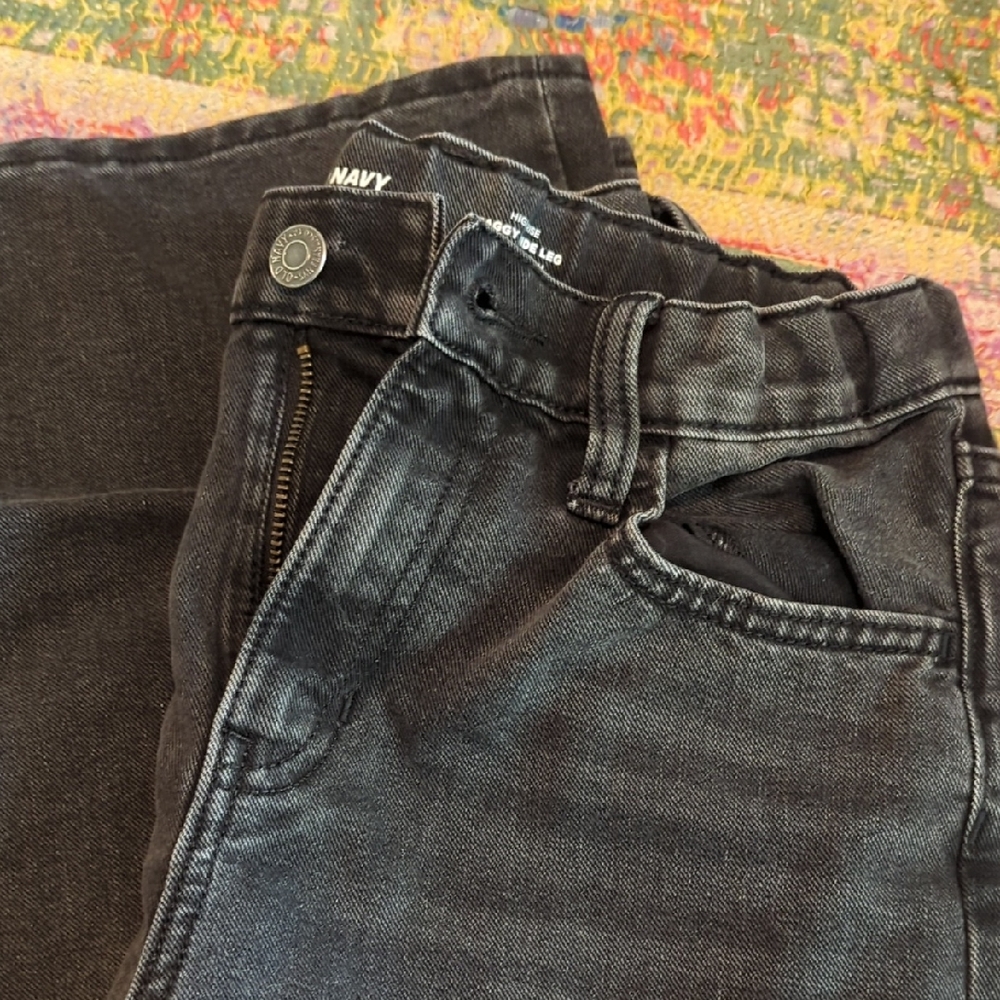 Old Navy High-Rise Black Wide Leg Jeans